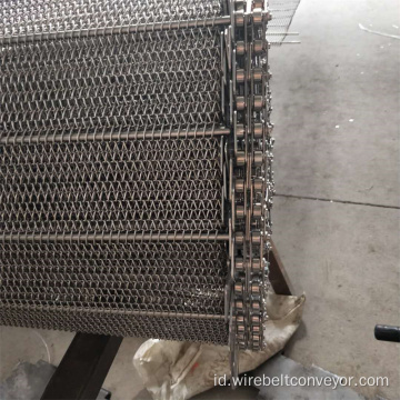 Sabuk Konveyor Kawat Stainless Steel Bukti Asam